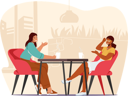 پیش‌نمایش فایل girls-at-cafe-having-coffee-and-conversation-4538805 از پک غذا و نوشیدنی