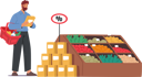 پیش‌نمایش فایل man-shopping-for-grocery-4538795 از پک غذا و نوشیدنی