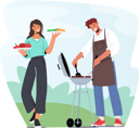 پیش‌نمایش فایل wife-helping-husband-in-cooking-barbeque-4538759 از پک غذا و نوشیدنی