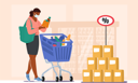 پیش‌نمایش فایل woman-wearing-face-mask-and-shopping-for-grocery-4538773 از پک غذا و نوشیدنی