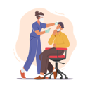 پیش‌نمایش فایل nurse-take-covid19-test-from-male-character-in-laboratory-4538850 از پک سلامت و پزشکی