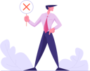 پیش‌نمایش فایل business-employee-holding-banner-with-cross-4587816 از پک رقابت کسب‌وکار