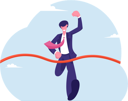 پیش‌نمایش فایل businessman-winning-the-race-4587784 از پک رقابت کسب‌وکار
