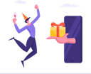 پیش‌نمایش فایل man-getting-online-birthday-gift-4588834 از پک تچنولوگیس