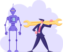 پیش‌نمایش فایل scientist-completed-robot-assembling-4588841 از پک تچنولوگیس
