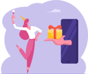 پیش‌نمایش فایل woman-getting-online-birthday-gift-4588833 از پک تچنولوگیس