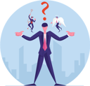 پیش‌نمایش فایل businessman-with-angel-and-devil-sitting-on-shoulders-4589331 از پک تراوبلس کسب‌وکار
