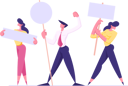 پیش‌نمایش فایل employees-protesting-using-sign-boards-4589393 از پک تراوبلس کسب‌وکار