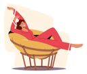 پیش‌نمایش فایل female-relaxing-on-soft-round-chair-4539175 از پک افراد