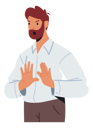 پیش‌نمایش فایل male-showing-stop-gesture-4539100 از پک افراد