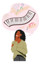 پیش‌نمایش فایل woman-with-musical-thinking-4539074 از پک افراد
