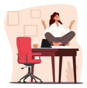 پیش‌نمایش فایل young-woman-meditating-on-workplace-4539150 از پک افراد