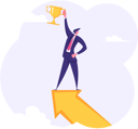 پیش‌نمایش فایل business-winner-holding-trophy-4588431 از پک موفقیت