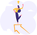 پیش‌نمایش فایل businesswoman-with-success-idea-4588432 از پک موفقیت
