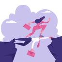 پیش‌نمایش فایل businesswoman-running-towards-success-4587754 از پک ریوالری کسب‌وکار