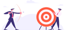 پیش‌نمایش فایل businessman-aiming-towards-center-4587614 از پک ایده کسب‌وکار