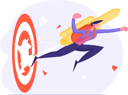 پیش‌نمایش فایل businessman-flying-through-goal-4587613 از پک ایده کسب‌وکار