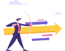 پیش‌نمایش فایل businessman-pointing-arrow-4587607 از پک ایده کسب‌وکار