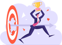 پیش‌نمایش فایل businessman-winning-goal-achievement-trophy-4587602 از پک ایده کسب‌وکار