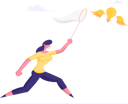 پیش‌نمایش فایل businesswoman-catching-ideas-4587591 از پک ایده کسب‌وکار