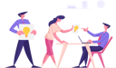 پیش‌نمایش فایل employees-sharing-and-discussing-ideas-4587594 از پک ایده کسب‌وکار