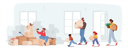 پیش‌نمایش فایل family-moving-into-new-house-4538690 از پک کودکان و خانواده