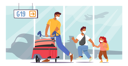 پیش‌نمایش فایل father-travelling-with-little-daughter-and-son-4538738 از پک کودکان و خانواده