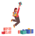 پیش‌نمایش فایل happy-boy-jumping-with-gift-in-hands-4538715 از پک کودکان و خانواده