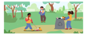 پیش‌نمایش فایل kids-collect-litter-into-trash-bag-with-recycle-sign-4538725 از پک کودکان و خانواده