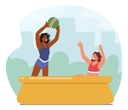 پیش‌نمایش فایل mother-and-daughter-playing-ball-in-outdoor-swimming-pool-4538747 از پک کودکان و خانواده