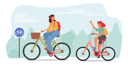 پیش‌نمایش فایل mother-and-daughter-riding-bikes-4538728 از پک کودکان و خانواده