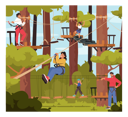 پیش‌نمایش فایل people-enjoying-in-outdoor-adventure-park-4538670 از پک کودکان و خانواده