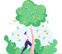 پیش‌نمایش فایل businessman-shaking-money-tree-with-dollar-coins-falling-from-branches-4587532 از پک زمان پول