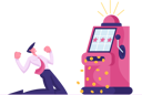 پیش‌نمایش فایل man-win-jackpot-money-prize-on-slot-machine-4587524 از پک زمان پول