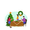 پیش‌نمایش فایل family-enjoy-christmas-dinner-10611539 از پک کریسمس