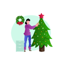پیش‌نمایش فایل female-decorating-christmas-tree-10612021 از پک کریسمس
