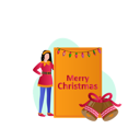 پیش‌نمایش فایل girl-making-christmas-card-10612018 از پک کریسمس