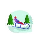 پیش‌نمایش فایل girl-sliding-sleigh-10611540 از پک کریسمس