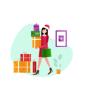 پیش‌نمایش فایل girl-with-christmas-gift-10611538 از پک کریسمس