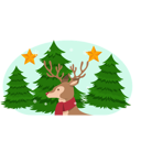 پیش‌نمایش فایل reindeer-with-christmas-tree-10611595 از پک کریسمس