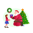 پیش‌نمایش فایل santa-claus-giving-gift-to-girl-10611601 از پک کریسمس