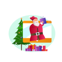 پیش‌نمایش فایل santa-claus-online-gift-10611598 از پک کریسمس
