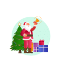 پیش‌نمایش فایل santa-with-christmas-tree-10611596 از پک کریسمس