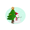 پیش‌نمایش فایل snowman-with-fir-tree-10612019 از پک کریسمس