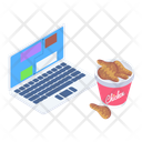 پیش‌نمایش فایل laptop-online-order-wings-14671860 از پک تحویل غذا