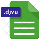 پیش‌نمایش فایل djvu-file از پک آیکون‌های تخت فایل و پوشه