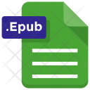 پیش‌نمایش فایل epub-file از پک آیکون‌های تخت فایل و پوشه