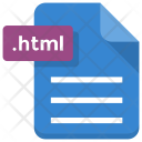 پیش‌نمایش فایل html-file از پک آیکون‌های تخت فایل و پوشه