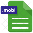 پیش‌نمایش فایل mobi-file از پک آیکون‌های تخت فایل و پوشه