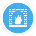 پیش‌نمایش فایل fireplace-76 از پک آیکون‌های دایره‌ای رنگی کریسمس